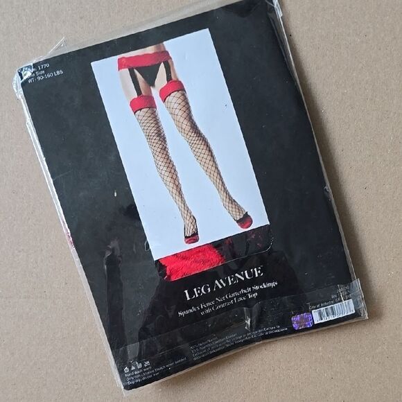 Fishnet Garter Stockings - Picture 3 of 7